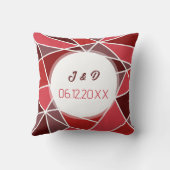 Coussin Élégant Mariage géométrique (Verso)