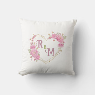 Coussin Elegant minimal Chic Initial letter monogram name