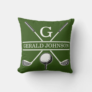 Coussin Élégant minimaliste Golf Monogramme Conception