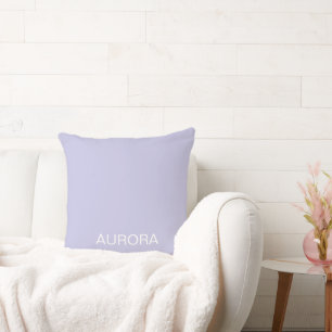 Coussin Élégant Misty Lilac Nom personnalisé -