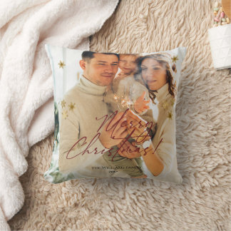 Coussin Elegant Modern Photo Merry Christmas 