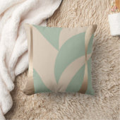Coussin Élégant Moderne Beige & Vert Clair Accent Doré (Couverture)