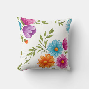 Coussin Élégant Moderne Tendance Élégant Floral Coloré