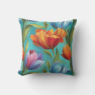 Coussin Élégant Moderne Tendance Élégant Floral Coloré