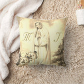 Coussin Élégant Monogramme avec nom Rose Jeu d'oreiller (Couverture)