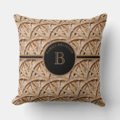 Coussin Élégant Monogramme de Maison de Campagne Rustique  (Recto)