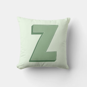 Coussin Élégant Monogramme Lettre Z Initiale Personnalisé