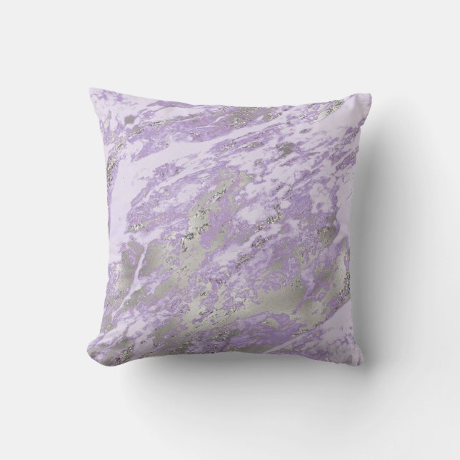 Coussin Élégant Motif Abstrait chic violet (Recto)