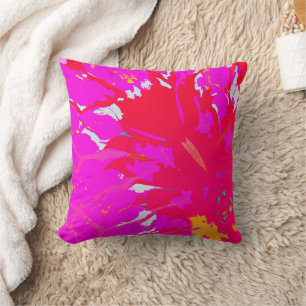Coussin Élégant Motif Abstrait rose