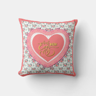 Coussin Élégant Motif d'aquarelle fleurie de printemps col