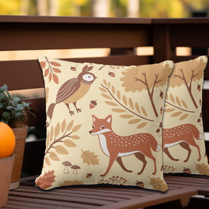 Coussin Élégant Motif d'automne scandinave