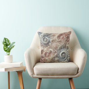 Coussin Élégant Motif de dentelle Pastel Gradient