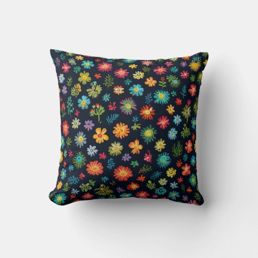 Coussin Elégant Motif de fleurs Cushion (Recto)