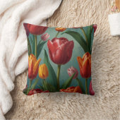 Coussin Elégant Motif de fleurs Cushion (Couverture)