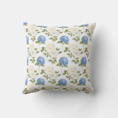 Coussin Elégant Motif de fleurs d'hydragea bleu (Verso)