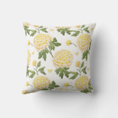 Coussin Élégant Motif de fleurs d'hydragea jaune (Verso)