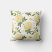 Coussin Élégant Motif de fleurs d'hydragea jaune (Recto)