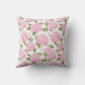 Coussin Élégant Motif de fleurs d'hydragea rose (Verso)