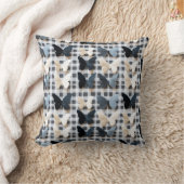 Coussin Élégant Motif de grille papillon (Couverture)