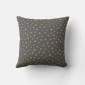 Coussin Élégant motif d'étoiles grises jaune blanc (Verso)