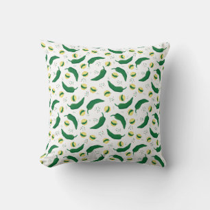 Coussin Élégant Motif du Chili vert