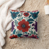 Coussin Élégant Motif Fleurs (Couverture)