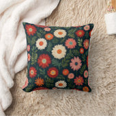 Coussin Élégant Motif Fleurs (Couverture)