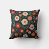 Coussin Élégant Motif Fleurs (Verso)