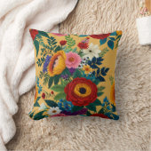 Coussin Élégant Motif Fleurs (Couverture)