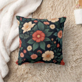 Coussin Élégant Motif Fleurs (Couverture)