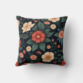 Coussin Élégant Motif Fleurs (Verso)