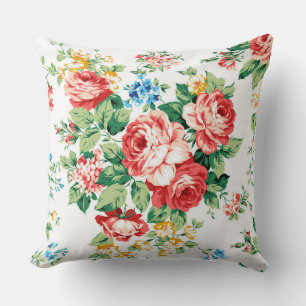 Coussin Elégant motif floral avec élément de design Rose