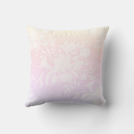 Coussin Elégant motif floral dans les couleurs pastel (Verso)