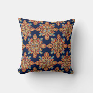 Coussin Élégant motif floral multicolore