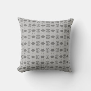 Coussin Élégant Motif géométrique gris argent