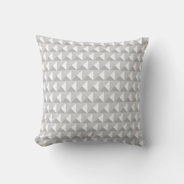 Coussin Élégant Motif gris argenté et diamant blanc (Recto)