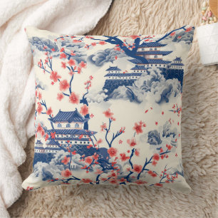 Coussin Élégant Motif sans couture en fleur de cerisier (1