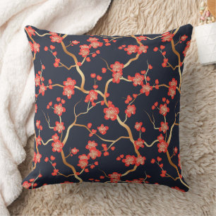 Coussin Élégant Motif sans couture en fleur de cerisier (3