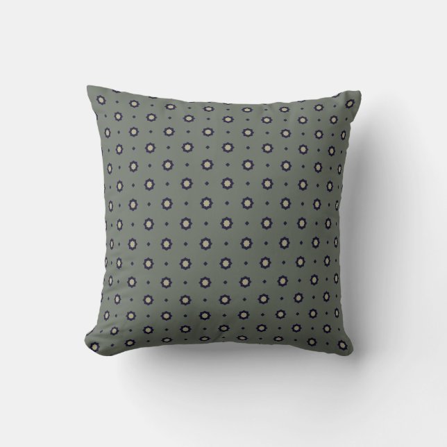 Coussin élégant motif vert (Recto)