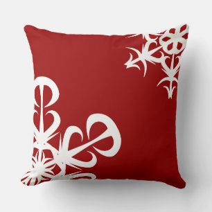Coussin Élégant Noël de Flocon de neige blanc