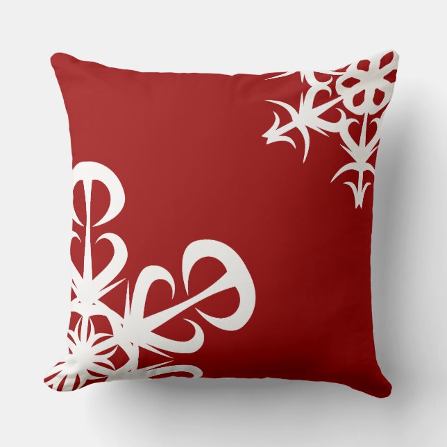 Coussin Élégant Noël de Flocon de neige blanc (Recto)
