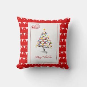Coussin Élégant Noël rouge