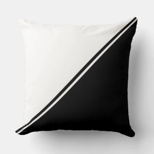 Coussin Élégant noir et blanc