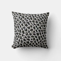 Coussin élégant noir et blanc
