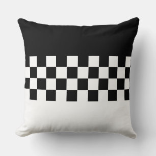 Coussin Élégant noir et blanc élégant