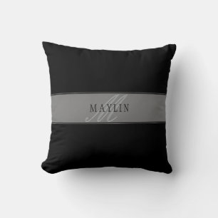 Coussin Élégant nom d'entreprise/autre texte de script mod