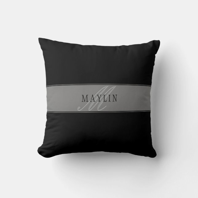 Coussin Élégant nom d'entreprise/autre texte de script mod (Recto)