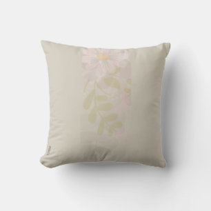 Coussin Élégant or rose Abstrait floral