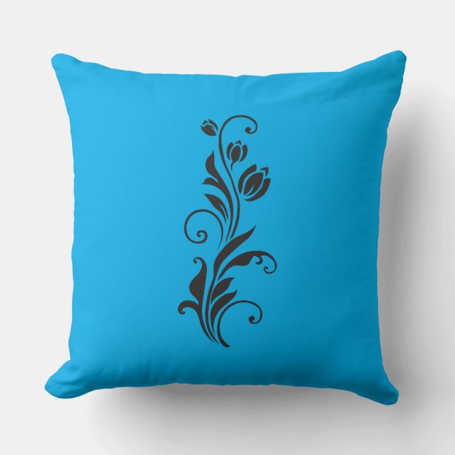 Coussin Elegant Ornamental Floral Flower Art (Recto)