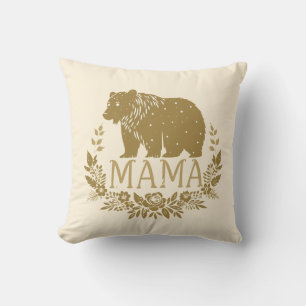 Coussin Élégant ours maman